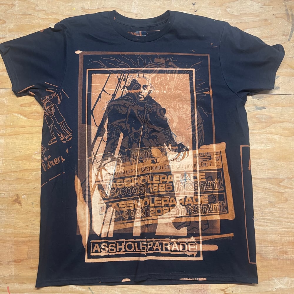 Image of ASSHOLEPARADE - ALL/OVR bleach print #7 (SIZE XL)