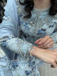 Image 4 of blue georgette