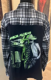 Vintage Black/Gray Flannel Shirt Jason Aldean