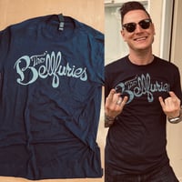 Mens Dark Blue Cursive