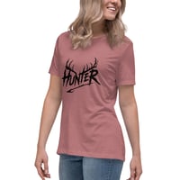 Image 5 of Women's Relaxed T-Shirt, Hunter Antlers T-Shirt | Deer Hunting Outdoor Graphic Tee