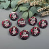 Witchy Pronouns Button / Red Version