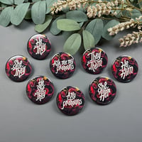 Image 1 of Witchy Pronouns Button / Red Version