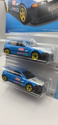 Image 2 of Hot wheels Honda Civic Custom Blue #204 204/250 2022 HW J-Imports Lot of (2)