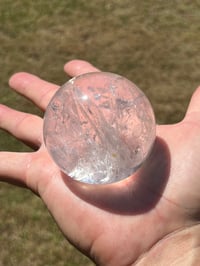 Image 11 of Clear Quartz Sphere With Rainbows #2385