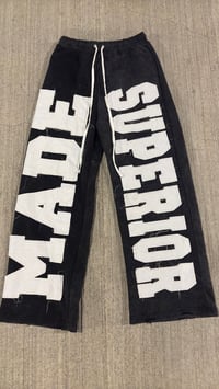 Image 1 of MadeSuperior Vintage Black Baggy Sweats