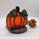 Orange Pumpkin Candle Holder 