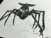 Image 4 of Spider Gremlin 9x12 Ink and Watercolor Original 