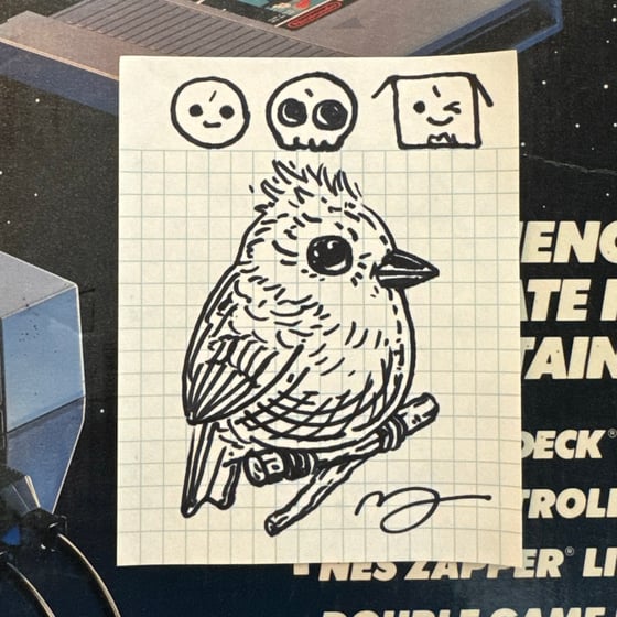 Image of Fat Bird Sharpie Sketch #48