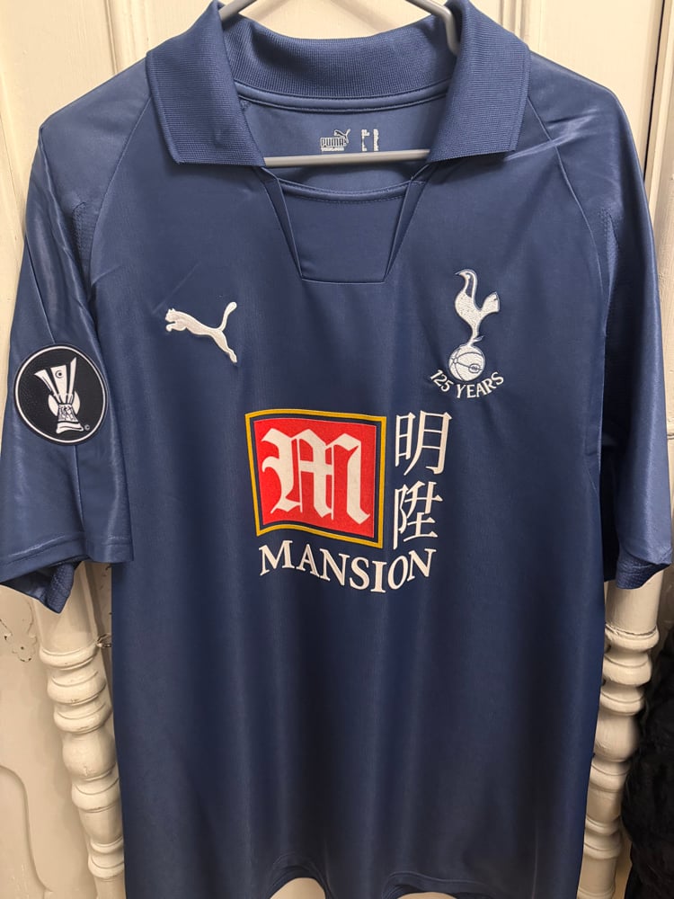 Image of Tottenham Hotspur “BERBATOV 9” 2007/08 Away Shirt + UEFA patch  (XL)