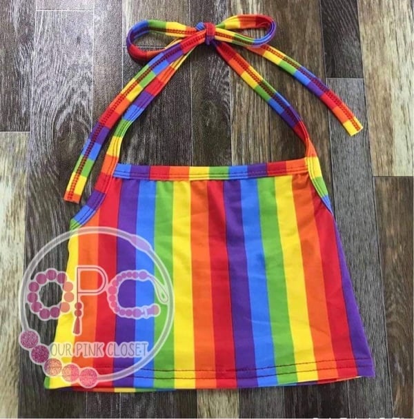 Image of Rainbow Halter Top 