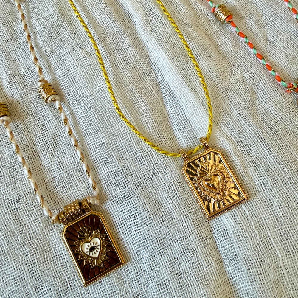 Image of COLLANA PIASTRINA CUORE SACRO