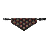 Image 3 of Pet bandana collar - Jack O Lantern Retro Orange Glow