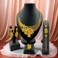 Image 2 of Golden Grace Flower Jewelry Set