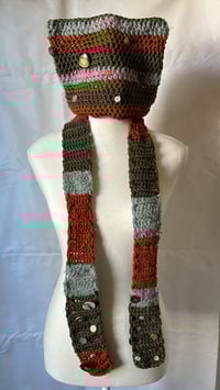 Image 1 of button up hat and scarf  