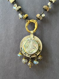 Image 1 of Kuchi opal necklace with quartz