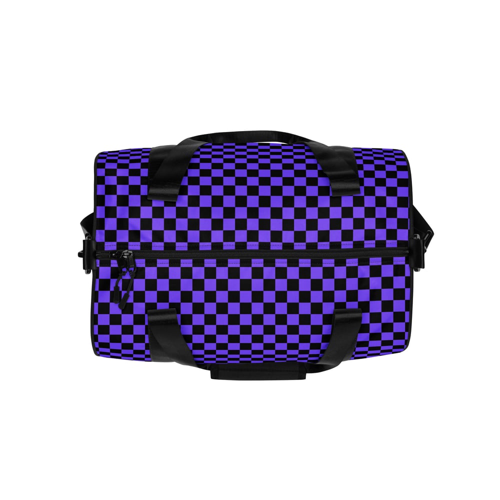 Purple Checker Gym Bag