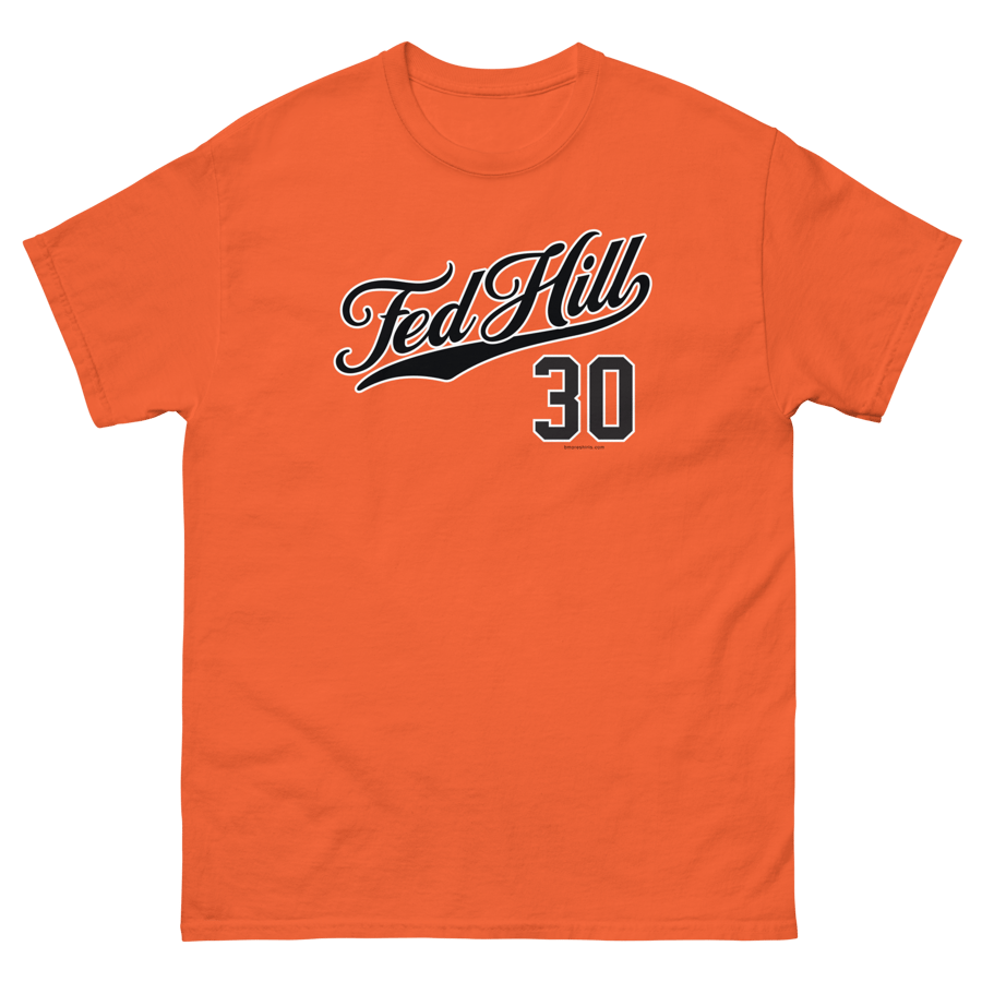 Image of Federal Hill Baltimore T-Shirt 21230 Mens (Orange)