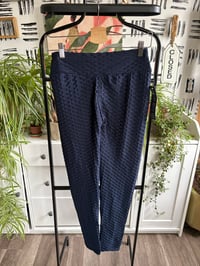 Image 1 of NWT textured tights blue