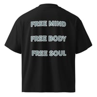 Image 4 of Free X Wave Unisex organic OVERSIZED high neck t-shirt