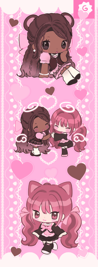 mini Neapolitan sundae sticker sheet 
