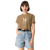 Image 5 of MamaFe's White Font Women’s crop top