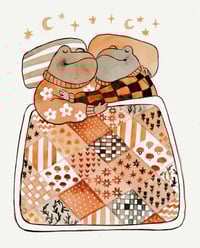 Sleepy Frogs Print