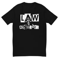 Image 1 of Short Sleeve Mens Fitted T-shirt (black)