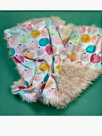 Image 2 of Pastel Fall Pumpkins Infant Car Seat Blanket