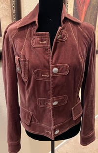 Image 2 of Vintage Brown Faux Suede Jacket Cat Cowboy