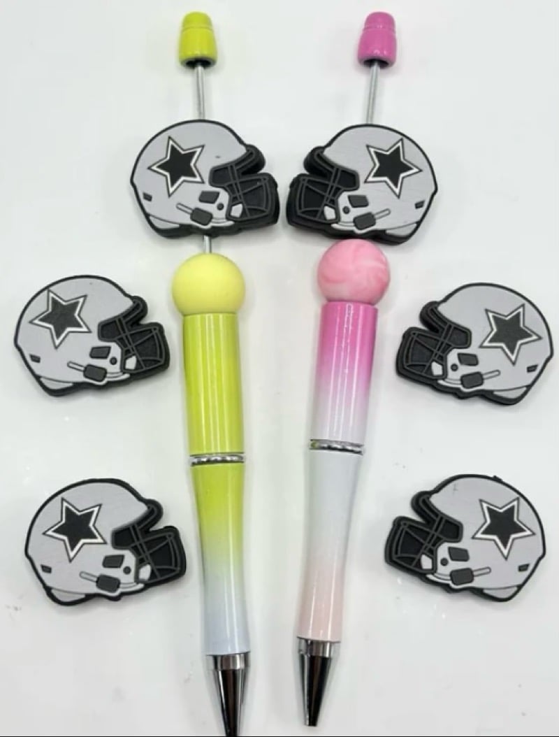 Image of Football Helmets Silicone Bead