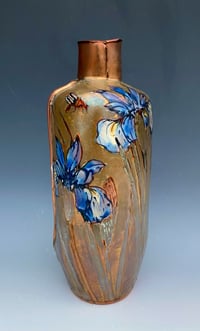 Image 3 of “Iris” flambé lustre vase - 1