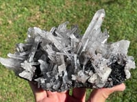Image 1 of Laser Quartz Cluster In A Bed Of Hematite #1967