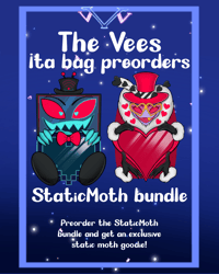 Image 1 of PREORDER - Hazbin Hotel Staticmoth ita bags