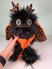 Image 4 of Happy Halloween Antler Monster - Black and Orange