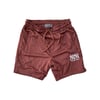 Art Of Fame/ Double NY Logo The Big Apple/ Chocolate Mesh Short/ Zipper Pockets 