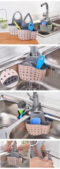 Image 18 of Kitchen Sink Holder Hanging Drain Basket Adjustable Soap Sponge Shelf Organiser Bathroom Faucet Hold