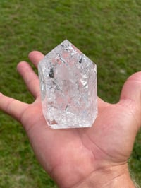 Image 17 of Crackle Quartz Crystal Point With Rainbows #1452