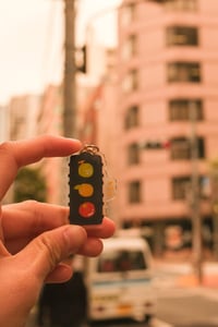 Image 4 of carrot cone & fruit traffic light keychains