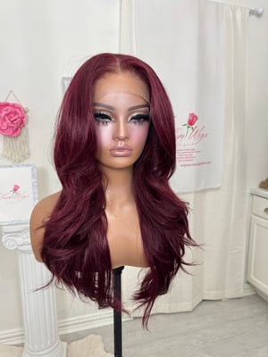 Image of Burgundy free part luxury (ready to ship)