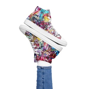 Image of "Cosmic Jazz" Women’s high top canvas shoes