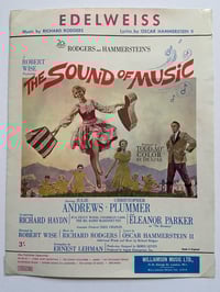 Image 2 of Edelweiss from The Sound of Music, framed 1960s vintage sheet music