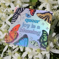 Image 4 of Queer Joy is a Blessing Holo 3” Sticker