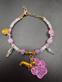 Image 1 of Purple Puppy Paw Bracelet