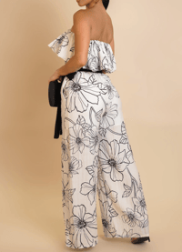 Image 2 of Elegent Look Black & White Jumpsuit 