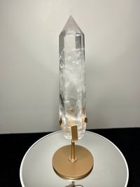 Image 11 of Polished Clear Quartz Crystal Point In Custom Stand #2866
