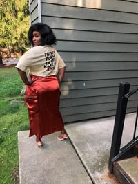 Image 2 of Satin Copper Cargo Skirt