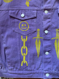 Image 6 of "Crawler" - Purple Printed Denim Jacket