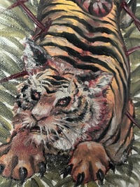 Image 1 of Mercury the Tiger Original Oil Painting 