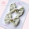 Sage broderie anglaise Pigtail Set